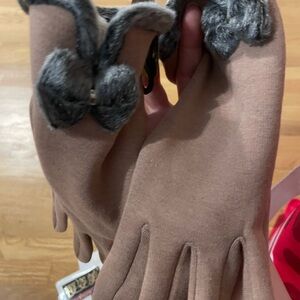 Women's Skiing & Snowboarding Gloveswomen'S Warm Gloves with Butterfly Knot